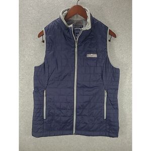 Lauren‎ James Easton Preptec Puffer Vest Blue Quilted Zip Up Pockets Large